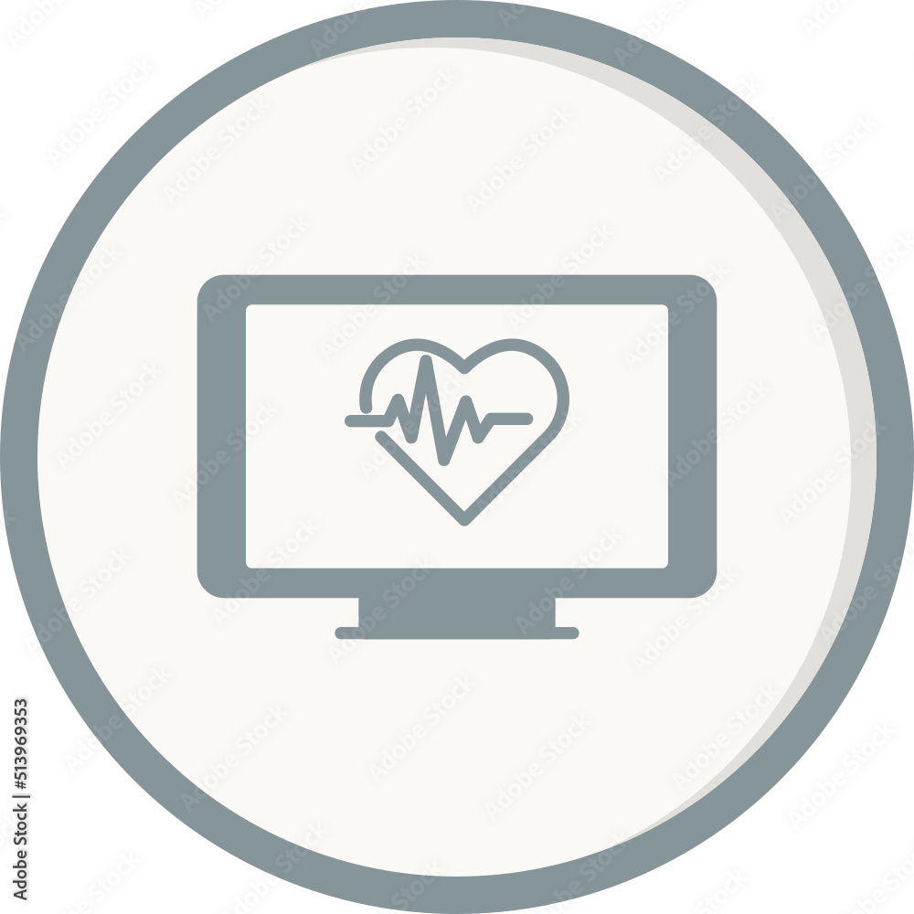 Fototapeta premium Heart monitoring Icon