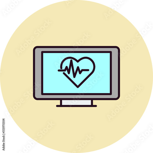Heart monitoring Icon