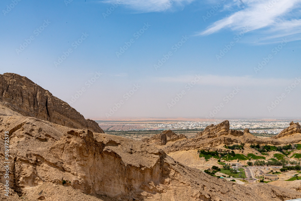 Jabal Hafeet, Jabal Ḥafīt, Mount Hafeet, Jebel Hafeet, is a mountain in the region of Tawam, on the border of the United Arab Emirates and Oman. The sole mountain in the Emirate of Abu Dhabi.