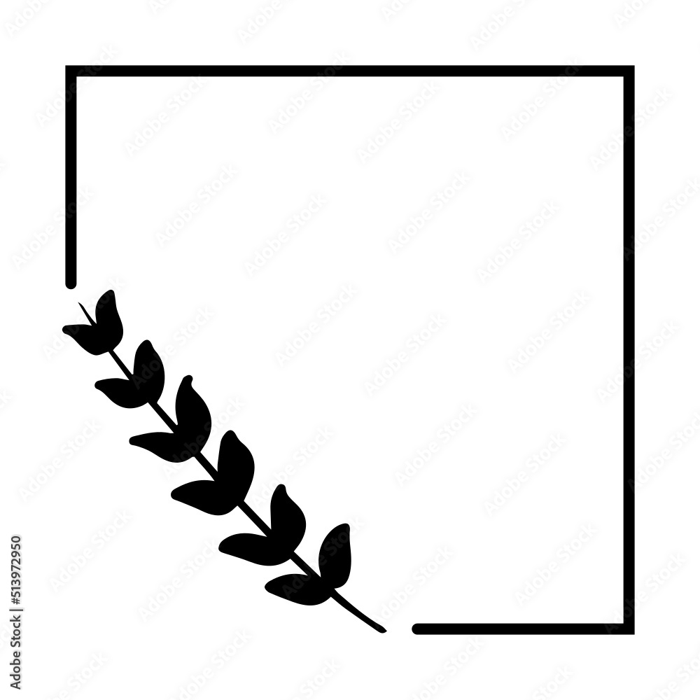 Obraz premium floral square frame