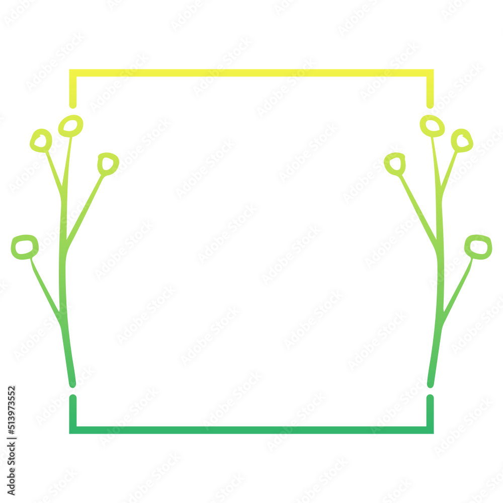 green floral square frame green floral square frame