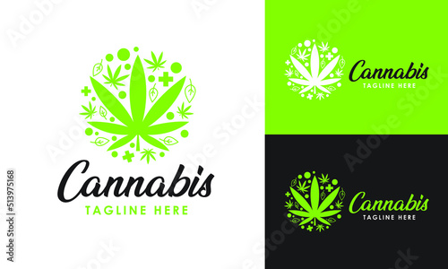 Cannabis Medical Organic Logo Concept