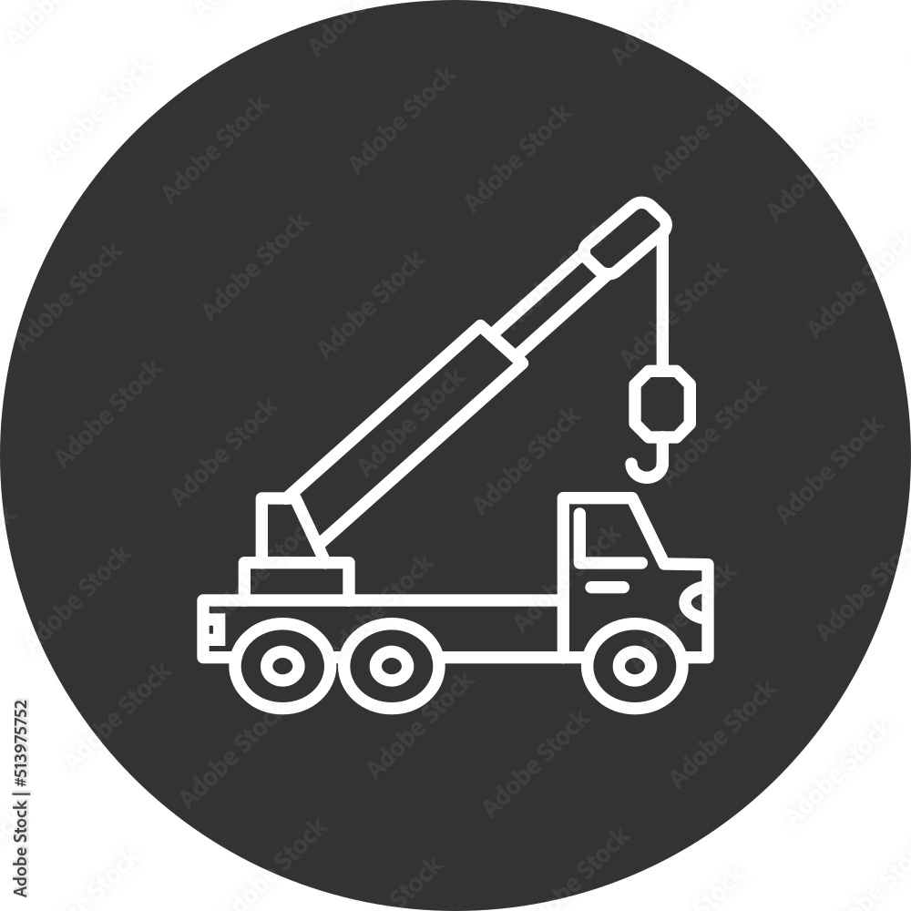 Naklejka premium Crane truck Icon