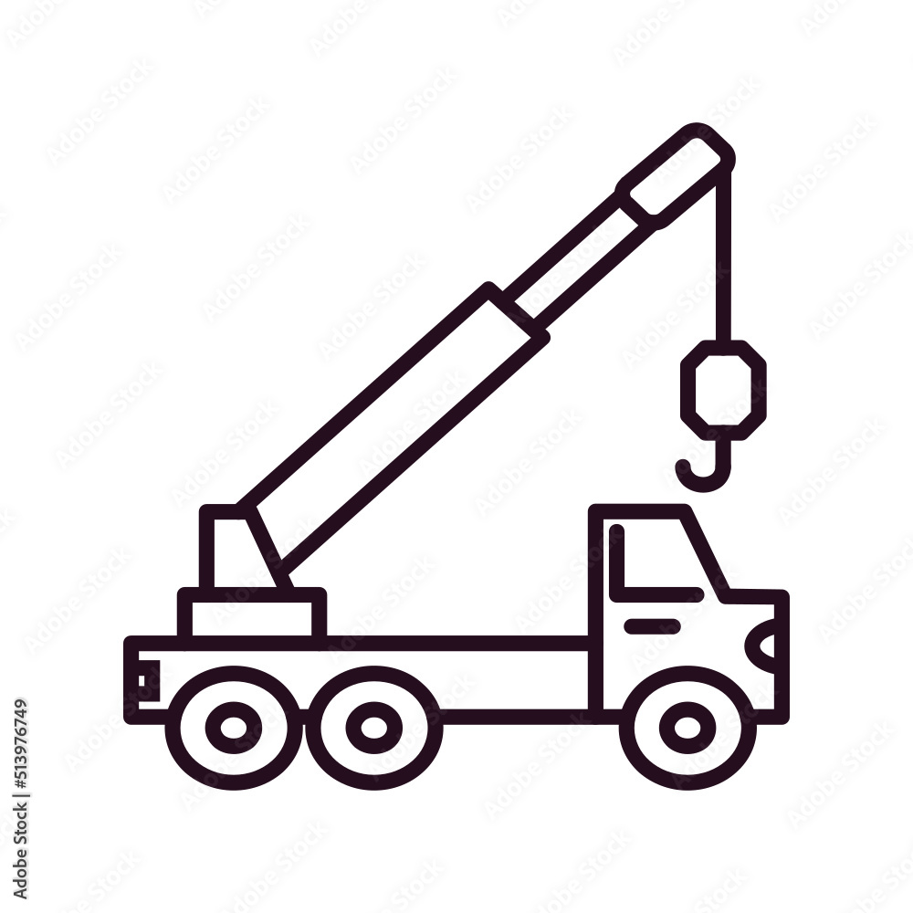 Crane truck Icon Crane truck Icon