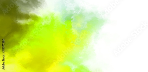 Abstract colorful watercolor on white background. Digital art painting.