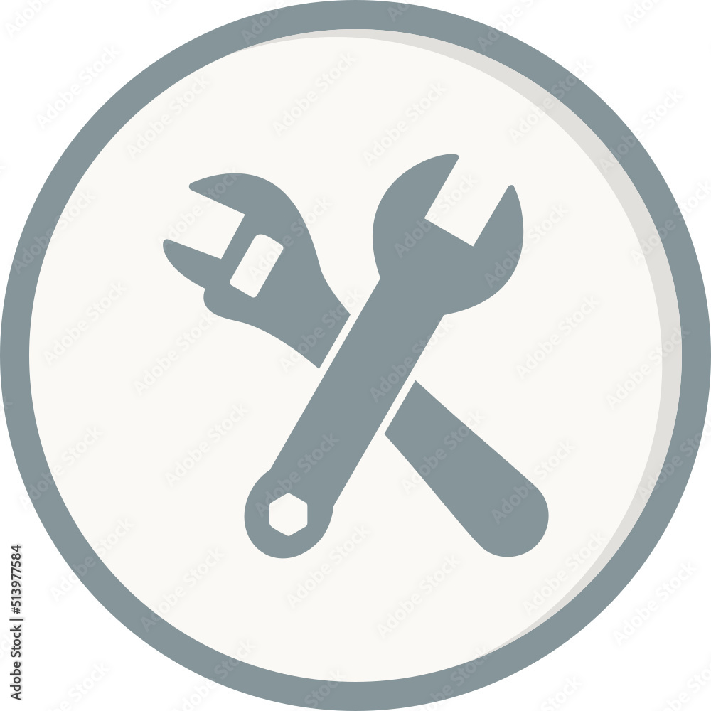 Cross Wrench Icon Cross Wrench Icon