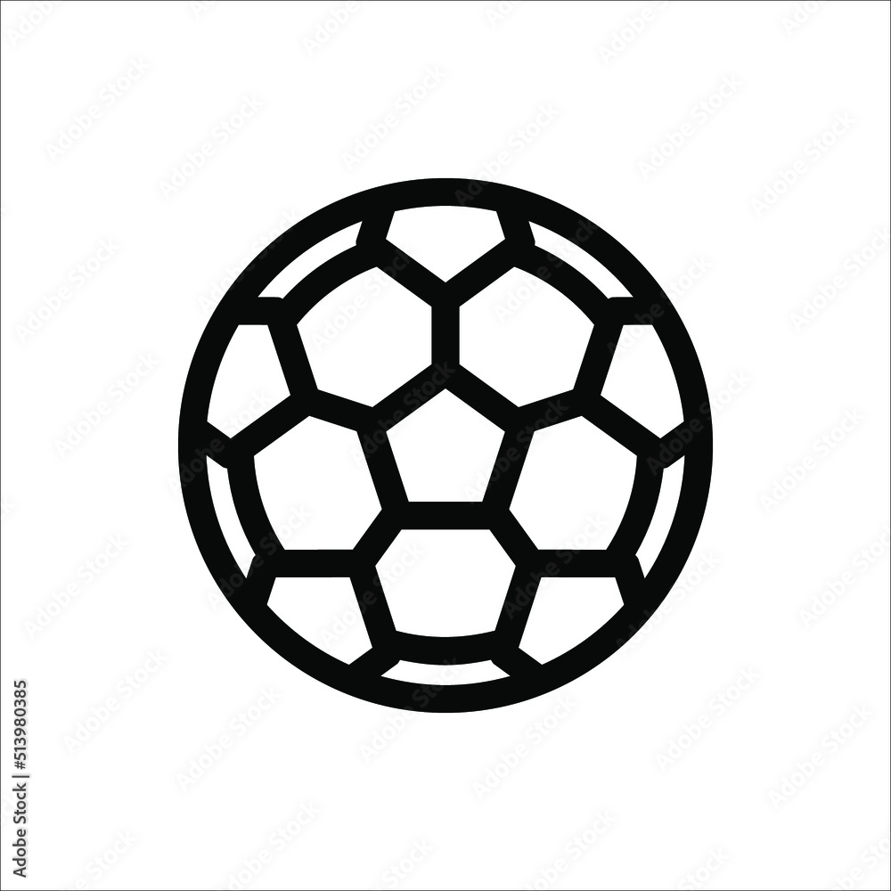 Fototapeta premium Football icon vector on white background