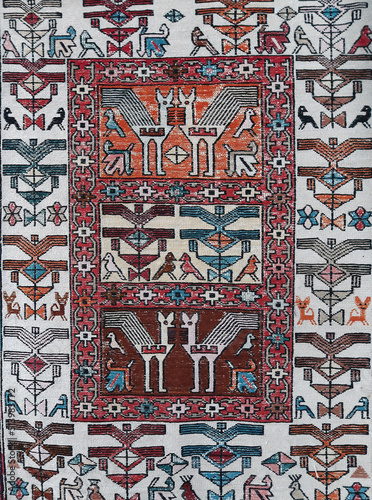 Quadro su tela handgewebter Cisim Kelim - handwoven jijim kilim from Turkmenistan