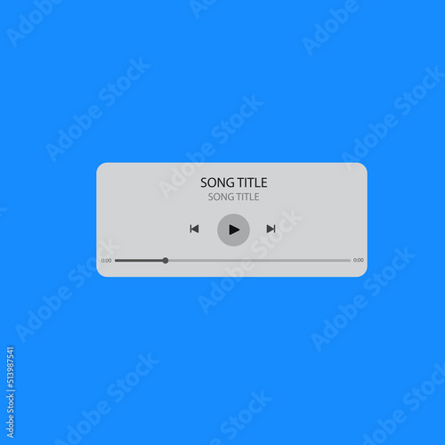 template pop up notification music player for handphone. youtube music template