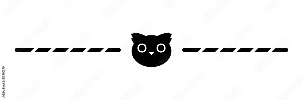 Obraz premium cat border line