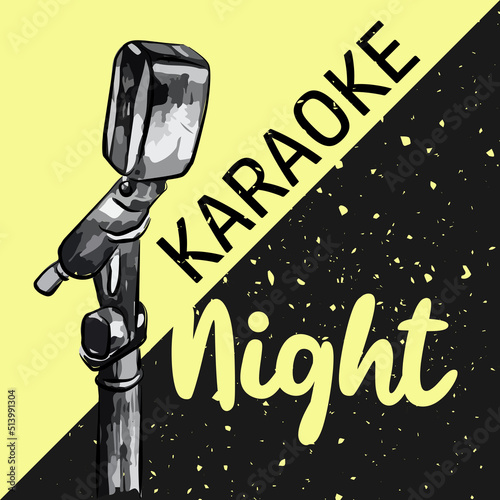 karaoke night party banner