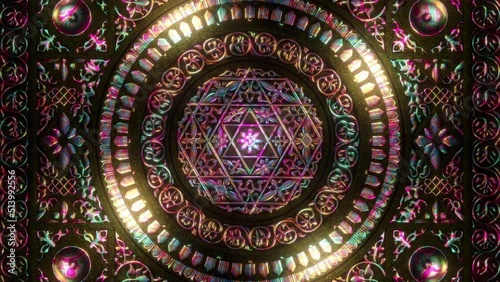 Wallpaper Mural Flower of Life Ancient Symbols Art 3D Motion Virtual Graphics 4K Vj Loop Live Illusion Infinite Trip Torontodigital.ca