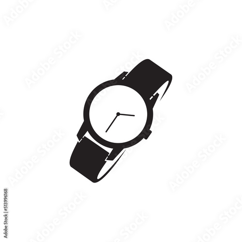 Man watch clock logo design