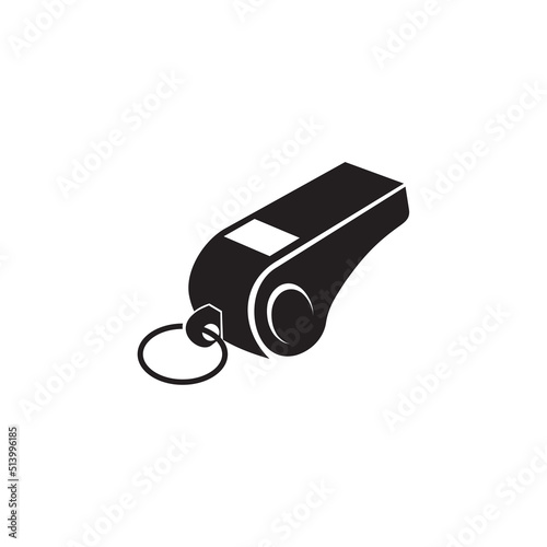 black simple whistle icon logo design