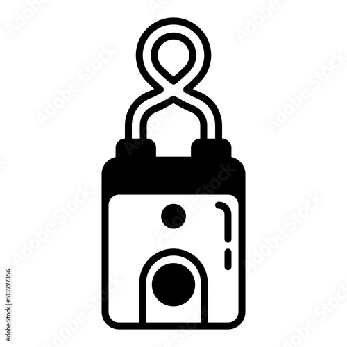 luxury padlock icon on transparent background