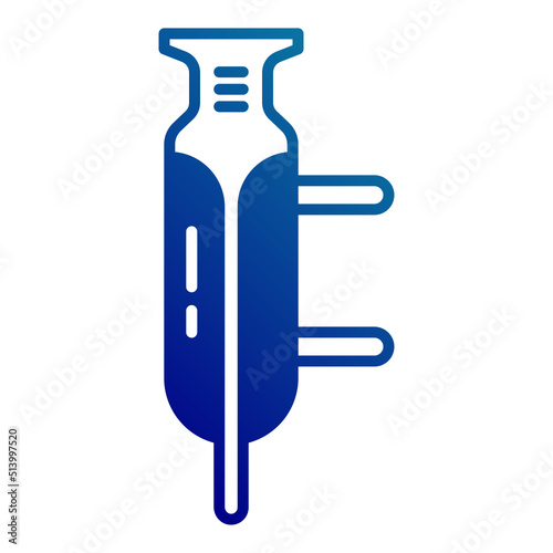 condenser tube icon on transparent background