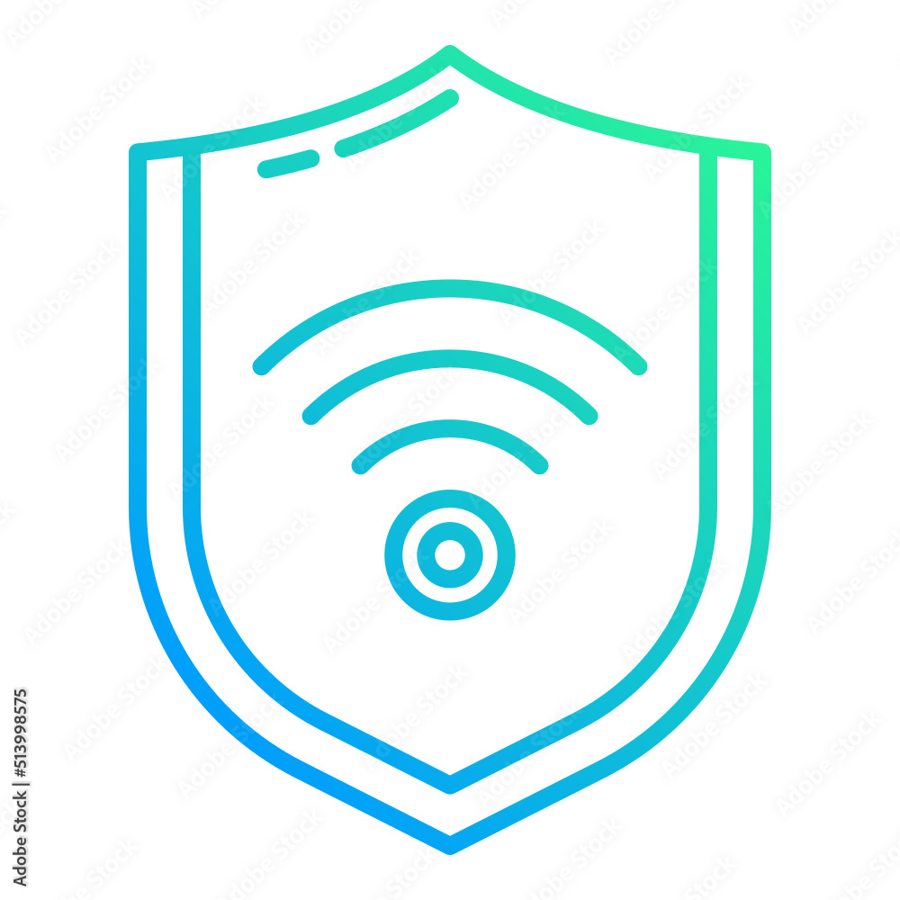 shield and internet signal icon on transparent background shield and internet signal icon on transparent background