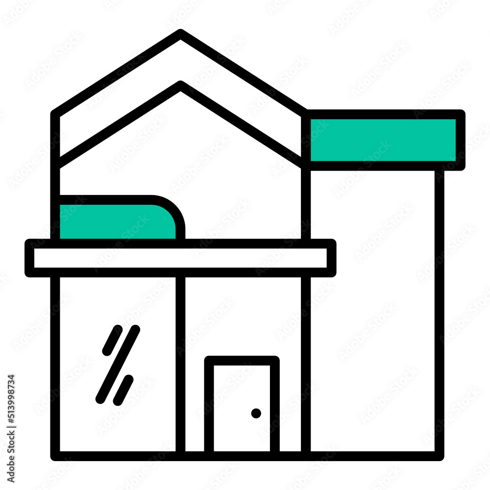 modern house icon on transparent background modern house icon on transparent background