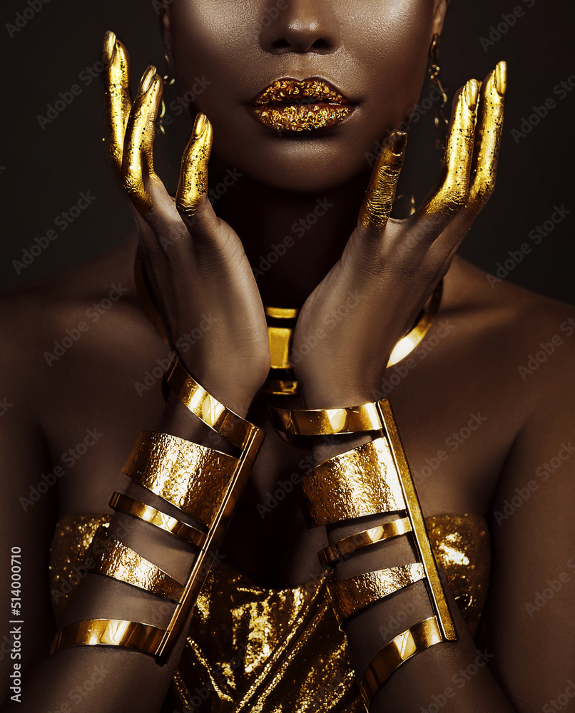 Gold African Continent Bracelet  AfriDripco