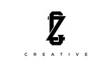 Initial letters ZC, CZ monogram logo design with creative style alphabet symbol. spiral letters universal elegant vector emblem, logotype. graphic alphabet symbol for corporate identity