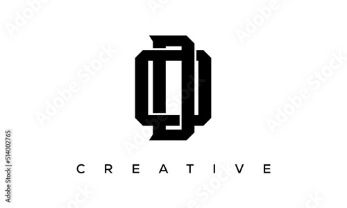 Initial letters OD, DO monogram logo design with creative style alphabet symbol. spiral letters universal elegant vector emblem, logotype. graphic alphabet symbol for corporate identity