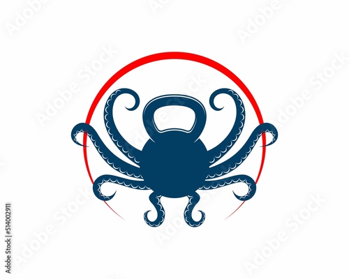 Combination gym kettle bell with octopus tentacle