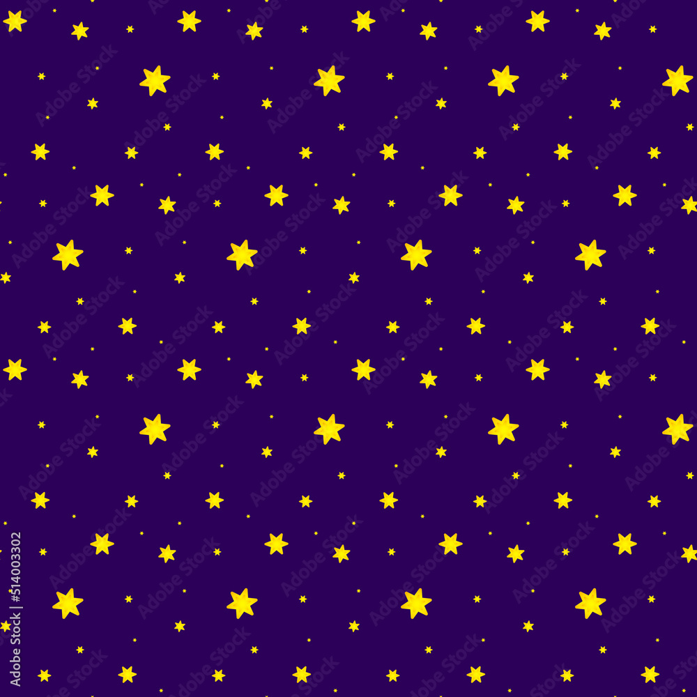 Star Space Vector Seamless Pattern Star Space Vector Seamless Pattern