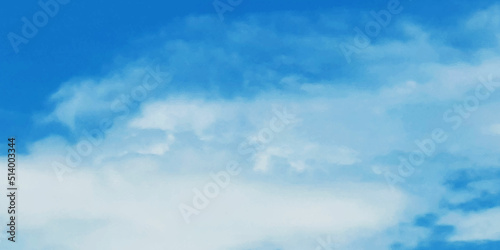 Fototapeta Naklejka Na Ścianę i Meble -  The blue sky with the white clouds in the sunny day of summer. Blue sky with soft white clouds and White clouds in a panoroma blue sky. Nature background