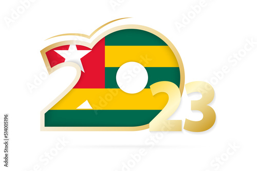 Year 2023 with Togo Flag pattern.