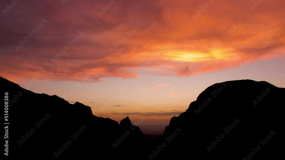 Beautiful Sunset Timelapse at the Window Overlook in Big Bend 4K Beautiful Sunset Timelapse at the Window Overlook in Big Bend 4K