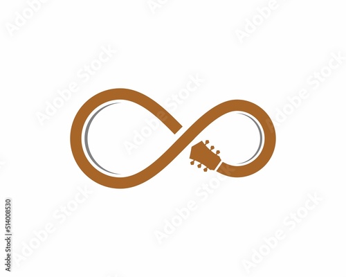 Guitar in infinity shape logo