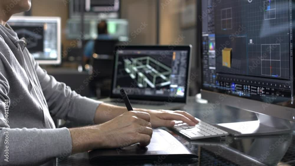 Graphic designer working at office