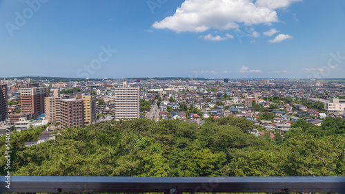 秋田 久保田城から秋田市街地を望む photo