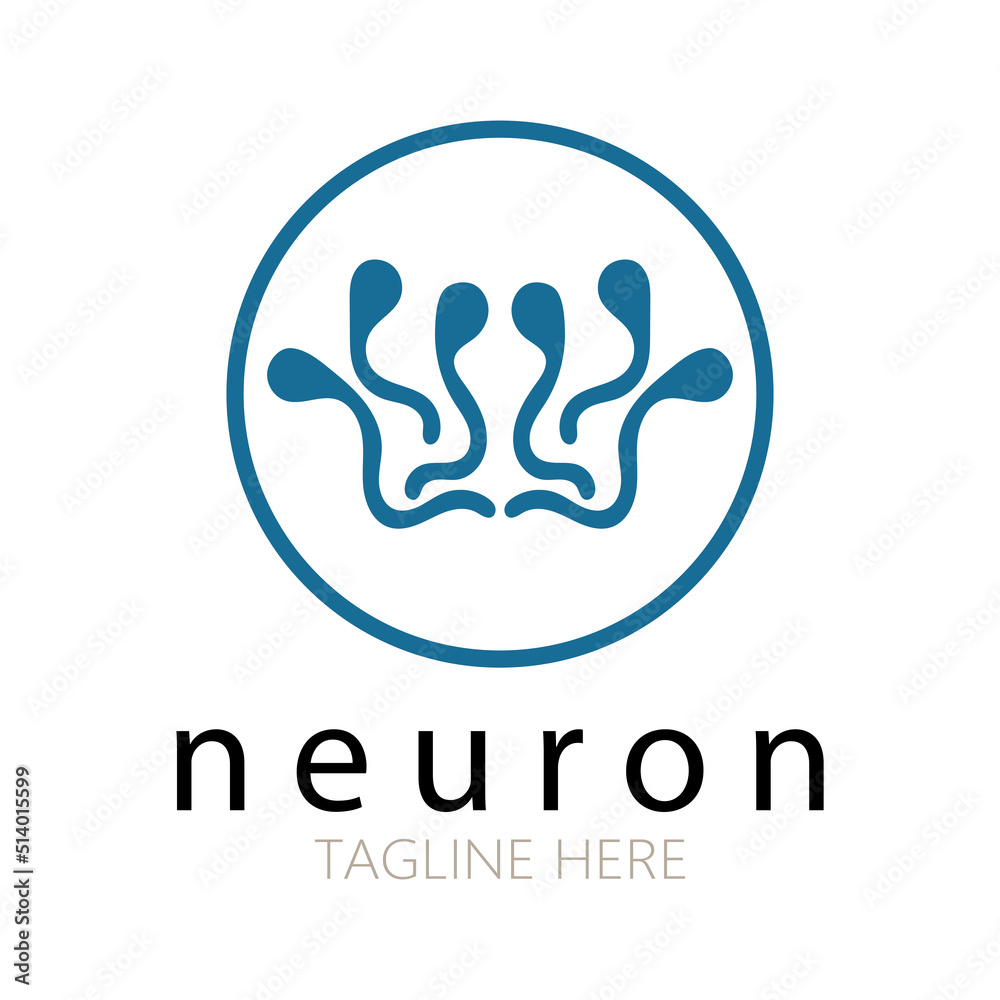 Neuron logo or nerve cell logo design,molecule logo illustration template icon with vector concept Neuron logo or nerve cell logo design,molecule logo illustration template icon with vector concept