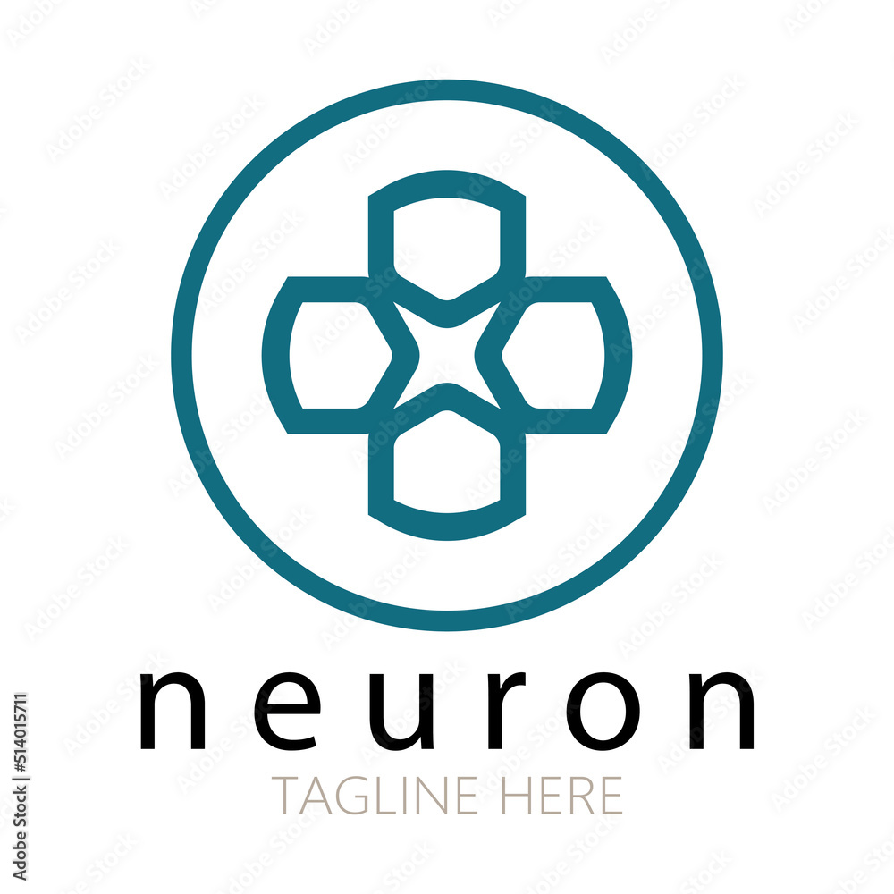 Neuron logo or nerve cell logo design,molecule logo illustration template icon with vector concept Neuron logo or nerve cell logo design,molecule logo illustration template icon with vector concept