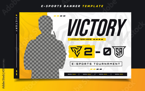 Victory Versus E-sports Gaming Banner Template for Social Media