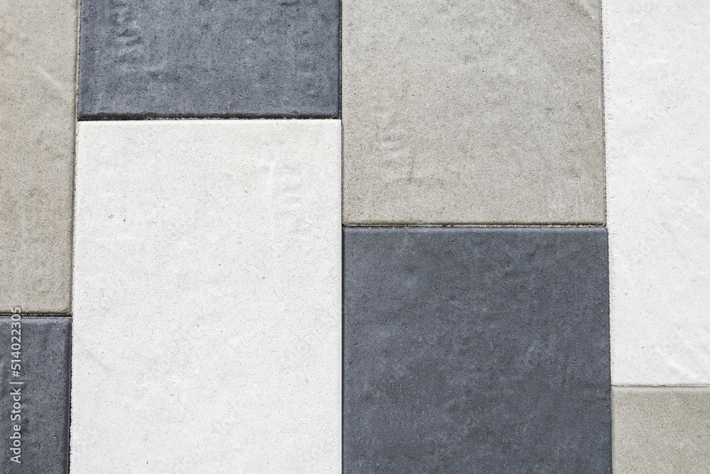 Fototapeta premium background gray floor tiles, paving stones.