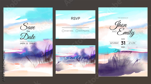 wedding cards, invitation, Romantic beach wedding summer background