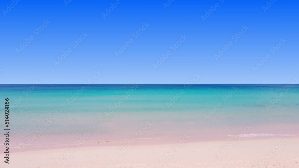 Landscape video Tropical beach sea blue sky background Low angle view camera on tripod stand. Beach sea beautiful in nature At Phuket Thailand Nature and travel concept. Landscape video Tropical beach sea blue sky background Low angle view camera on tripod stand. Beach sea beautiful in nature At Phuket Thailand Nature and travel concept.