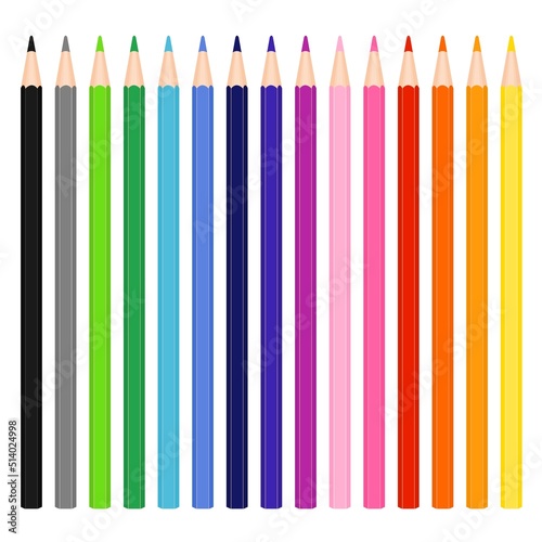 Color pencils vector