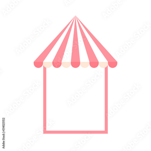 Bakery cone shape awning icon. Clipart image isolated on white background