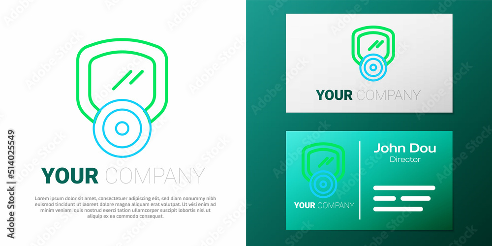 Line Gas mask icon isolated on white background. Respirator sign. Colorful outline concept. Vector Line Gas mask icon isolated on white background. Respirator sign. Colorful outline concept. Vector
