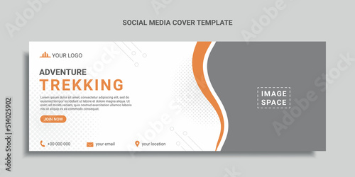 trekking social media cover design or web banner