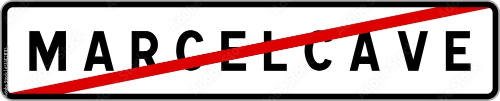Panneau sortie ville agglomération Marcelcave / Town exit sign Marcelcave Panneau sortie ville agglomération Marcelcave / Town exit sign Marcelcave