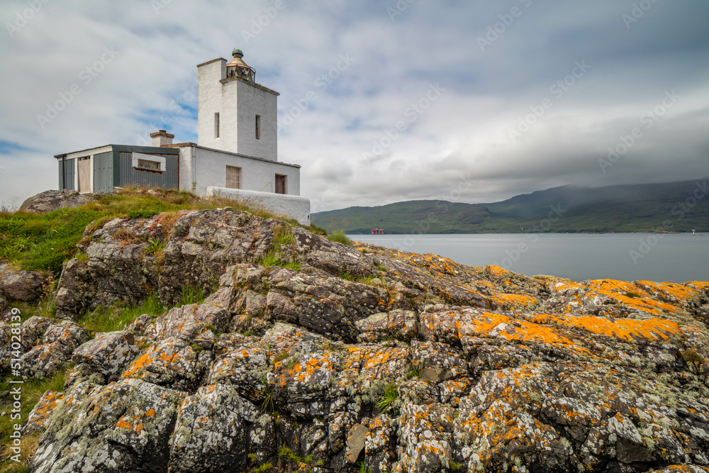 Eilan a chait Lighthouse near Prockton . (Island of Cats).  The light house was de commissioned in 1922