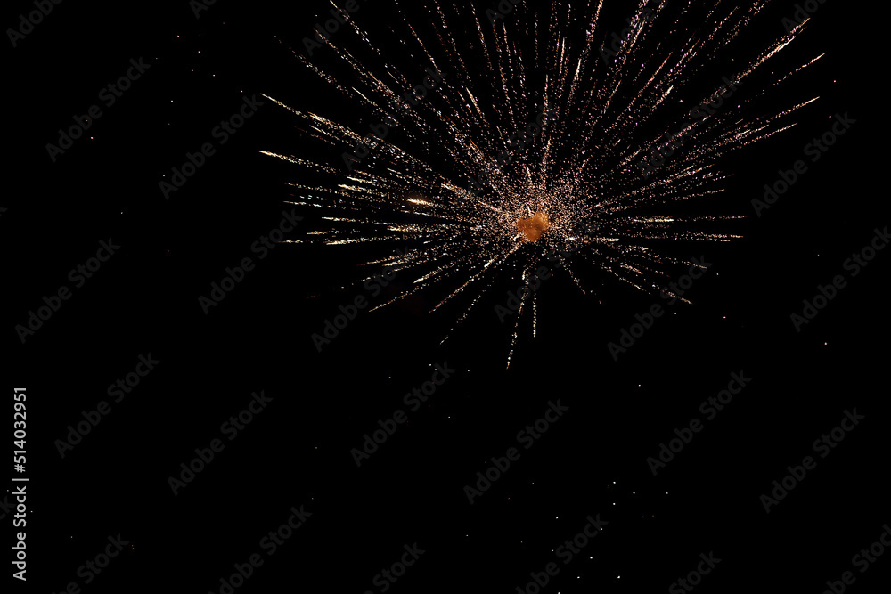 festive Fireworks on dark sky. festive Fireworks on dark sky.