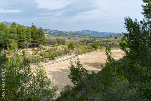 Stadium in archaeological site of ancient Nemea  Greece