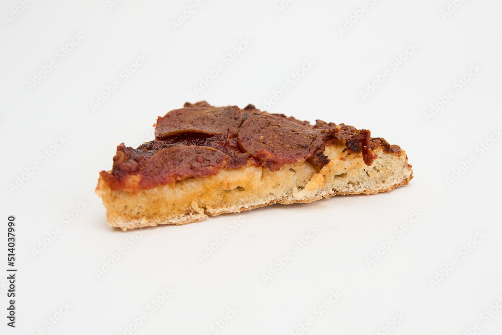 slice of pizza isolated on white slice of pizza isolated on white
