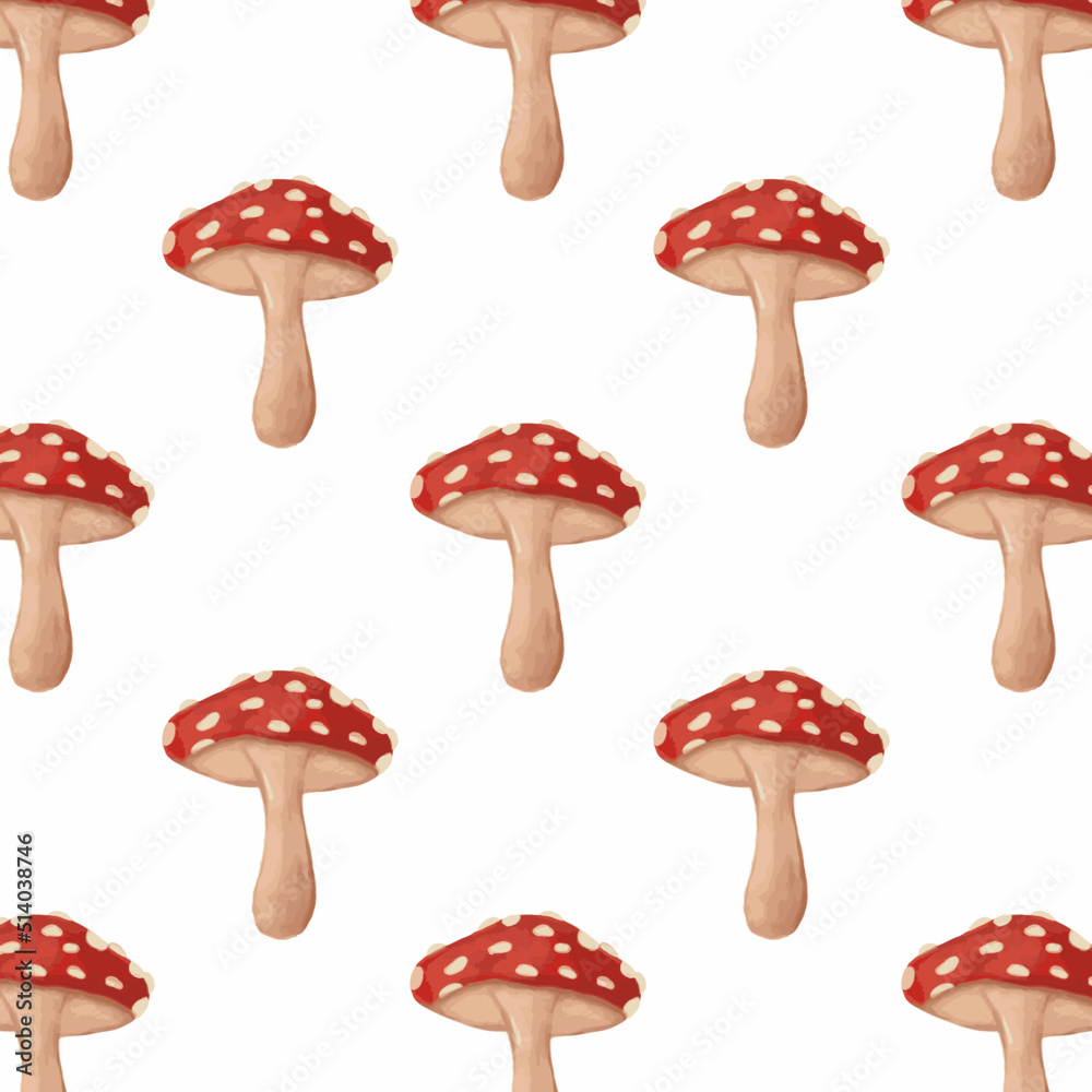 hand-drawn mushroom background - seamless red mushroom pattern. great for print, apron, notebook cover and others hand-drawn mushroom background - seamless red mushroom pattern. great for print, apron, notebook cover and others