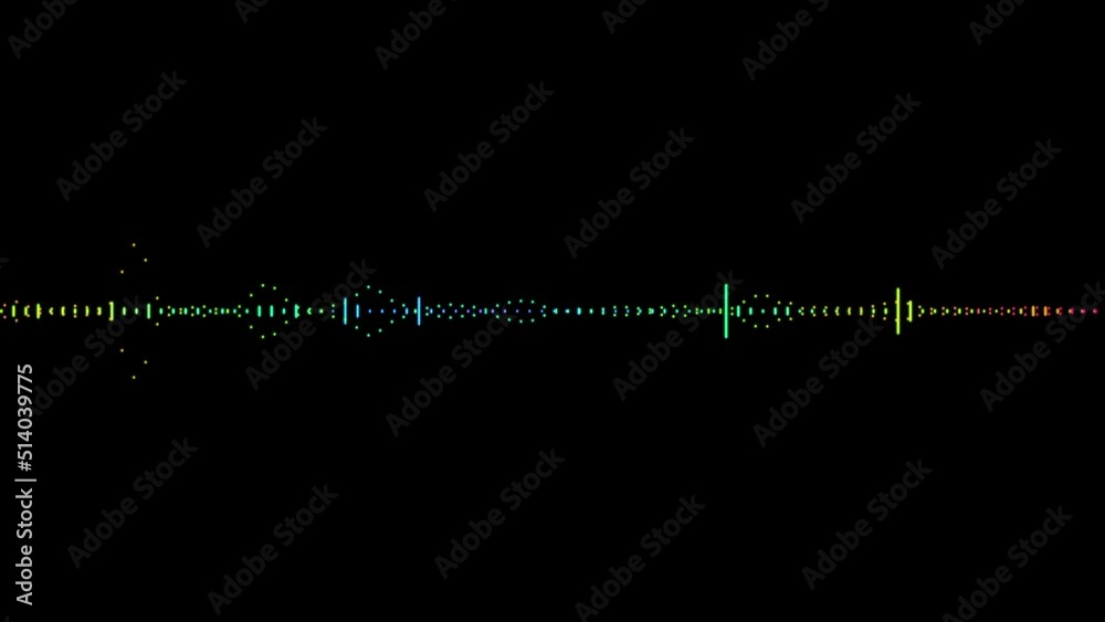 Audio visualizer. Music waves oscillate. Digital Sound wave or